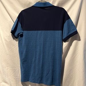 Polo shirt, two tone blue, sm., 95% cotton